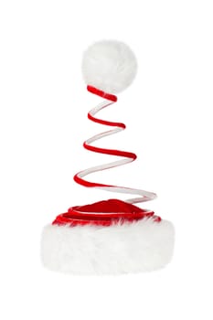 Santa claus red hat on white background