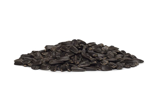 a pile of sunflower seeds isolated