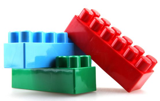 Plastic building blocks.