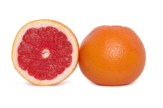 grapefruits on white background