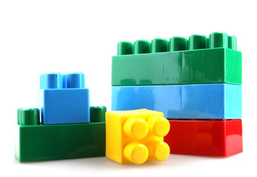 Plastic building blocks.