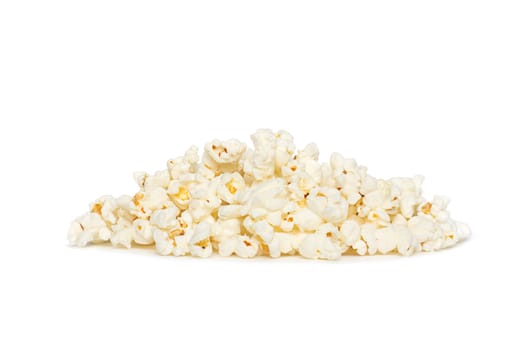 Popcorn pile isolated on white