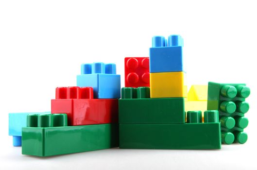 Plastic building blocks.