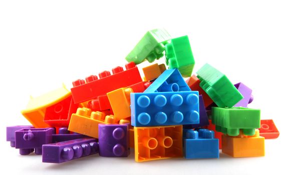 Plastic building blocks.