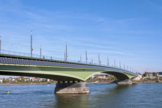 Kennedy Bridge (German: Kennedybrücke) after the reconstruction, middle of Bonn's three Rhine bridges, connecting  the city center of Bonn with the town center of Beuel 