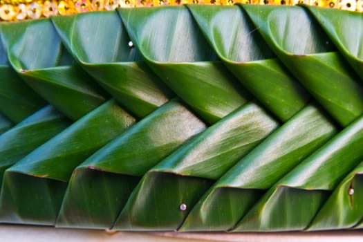 green leaf decoration background, Thailand.