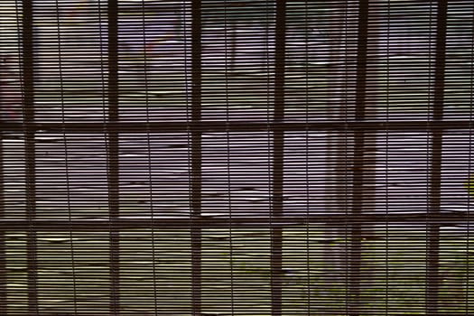 bamboo curtain on the windows