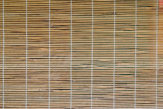 bamboo curtain on the windows