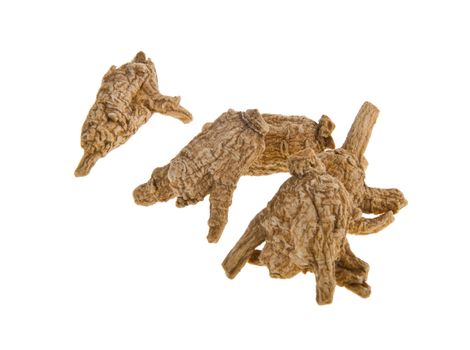 ginseng. Dried Ginseng On Background