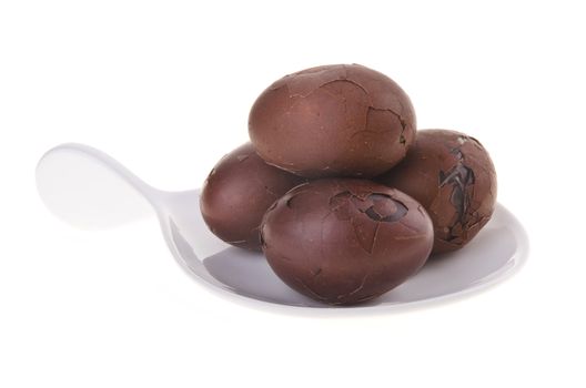 Tea egg. Chinese Tea egg on white background