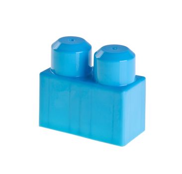 Plastic building blocks on a background