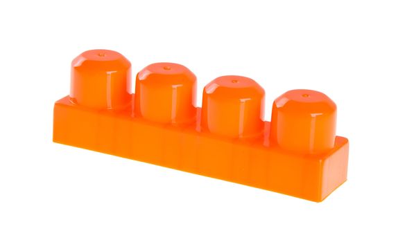Plastic building blocks on a background