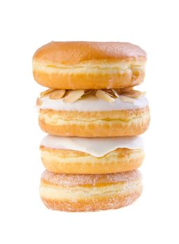 donut, sweet donut with sugar isolated on white background