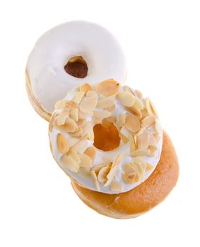 donut, sweet donut with sugar isolated on white background