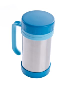 Thermo cup on the white background