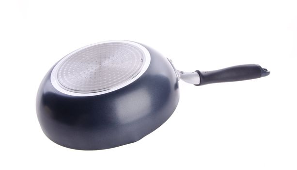 pan, metal frying pan, on a white background