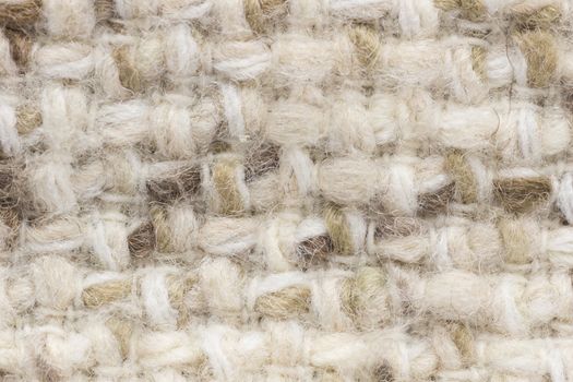 Close up shot of light wool fabric texture