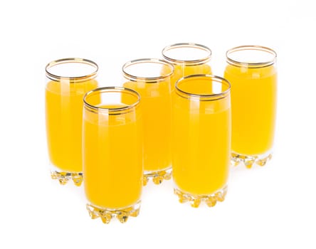 Orange juice. glass of orange juice on background