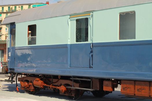 Old Italian blue postal coach
