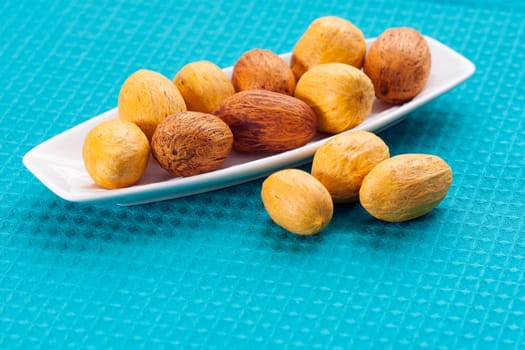 large nuts on a plate