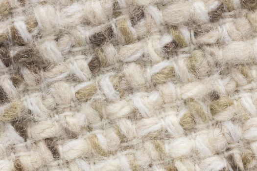 Close up shot of light wool fabric texture
