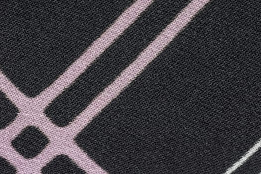 Close up shot of vintage geometric fabric texture