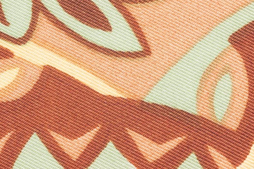 Close up shot of brown floral fabric texture