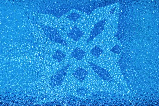close-up shot of a colorful crystal bachground with snowflake