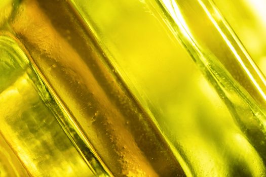 close-up shot of abstract green glass background