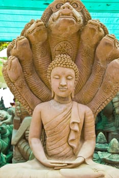 Old Stone Buddha Statue at thailand.