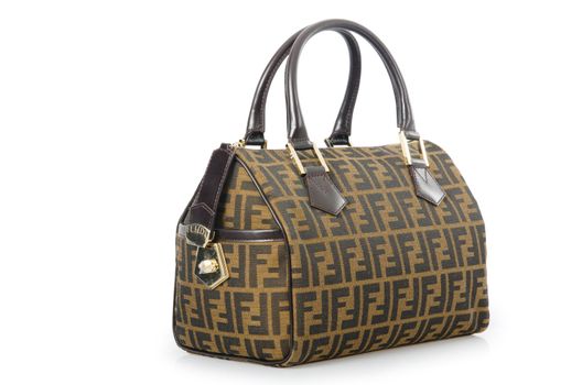Nice elegant woman bag isolated on the white