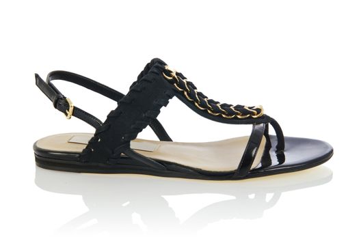 Woman sandals isolated on the white