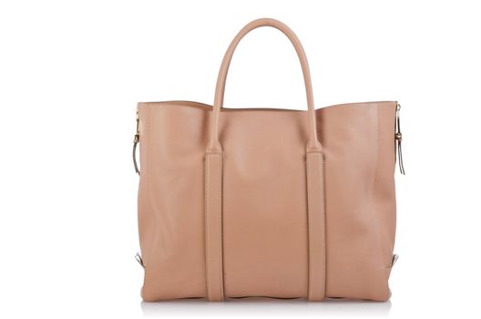 Nice elegant woman bag isolated on the white