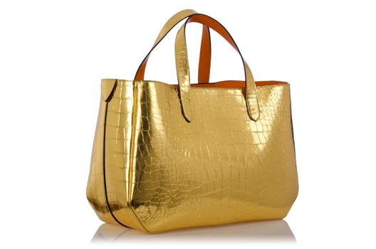 Nice elegant woman bag isolated on the white