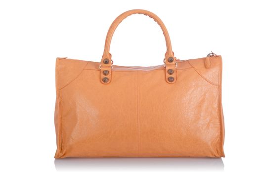 Nice elegant woman bag isolated on the white