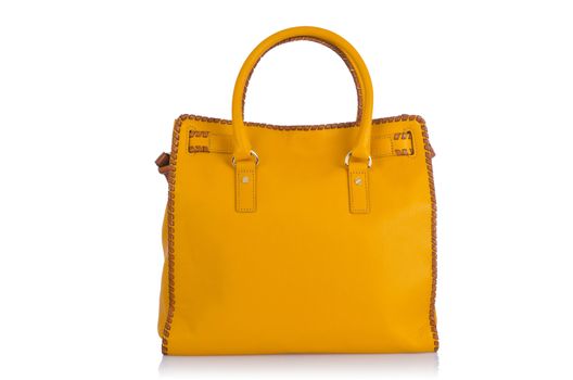 Nice elegant woman bag isolated on the white