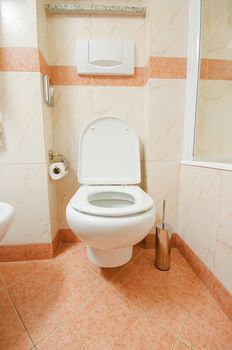 Toilet in the modern bathroom 
