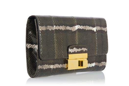 Nice elegant woman bag isolated on the white
