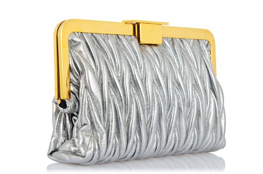 Nice elegant woman bag isolated on the white