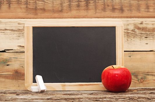 red apple on chalkboard, add text to chalkboard 