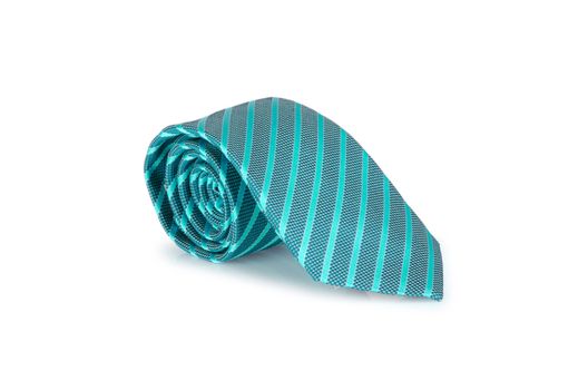 Elegant silk male tie ( necktie ) on white