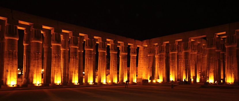 Luxor temple in the night