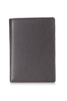 Leather wallet isolated on the white