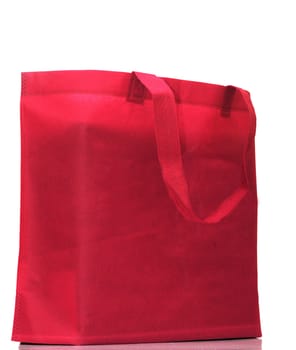 red bag on the white 