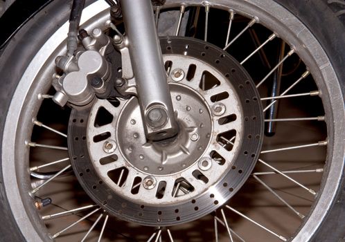 Wheel of the Large-scale motorcycle.