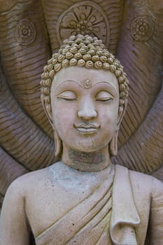 old Stone Buddha Statue at thailand.