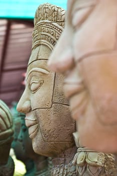 old Stone Buddha Statue at thailand.