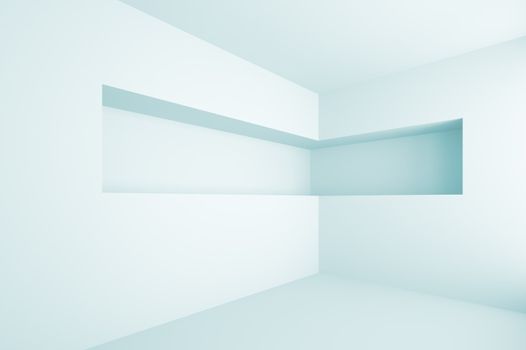3d Illustration of Empty Shelf