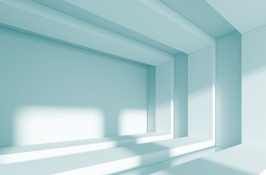 3d Illustration of White Empty Room