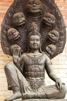 old Stone Buddha Statue at thailand